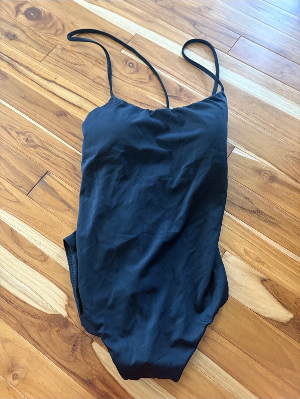 Black woamns One-Piece Swimsuit - Classic Solid Swimwear